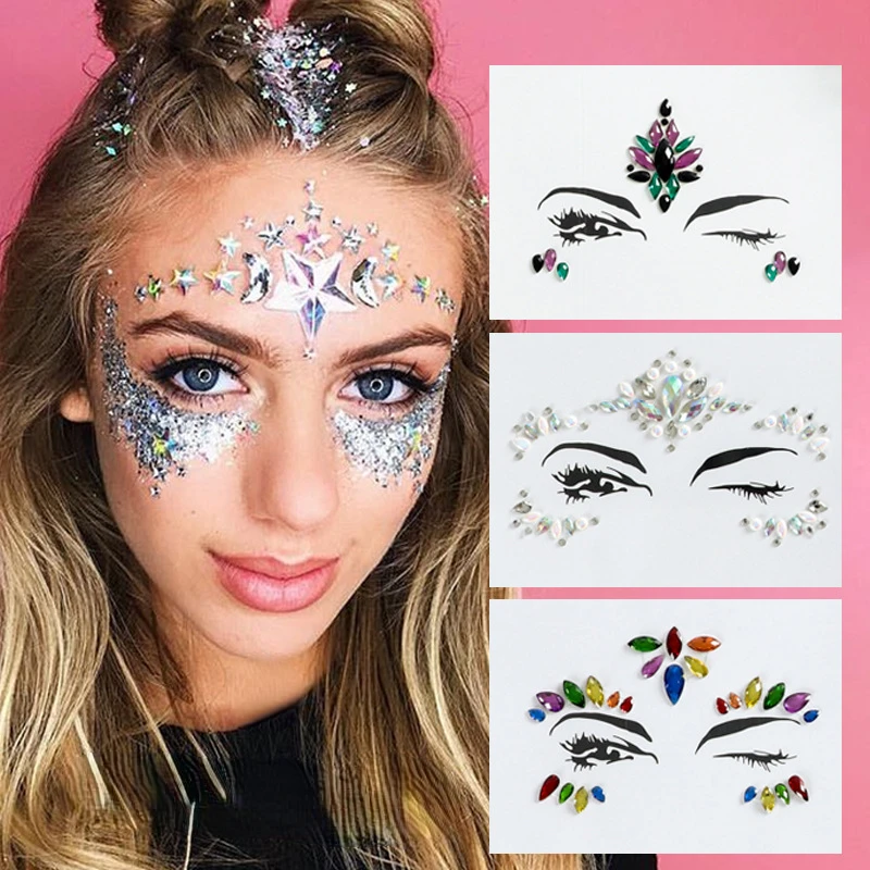 Beauty Gems Makeup - Кристаллическое лицо, драгоценности, татуировки, наклейки, женские