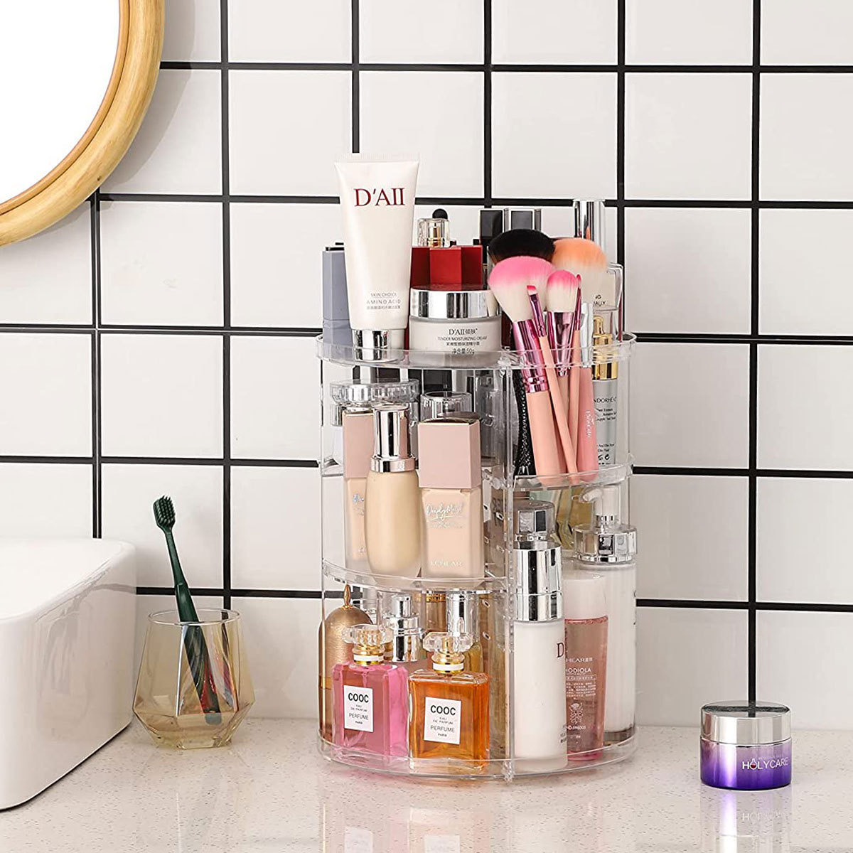 Beauty Makeup Desk - Вращающаяся на 360 градусов подставка для