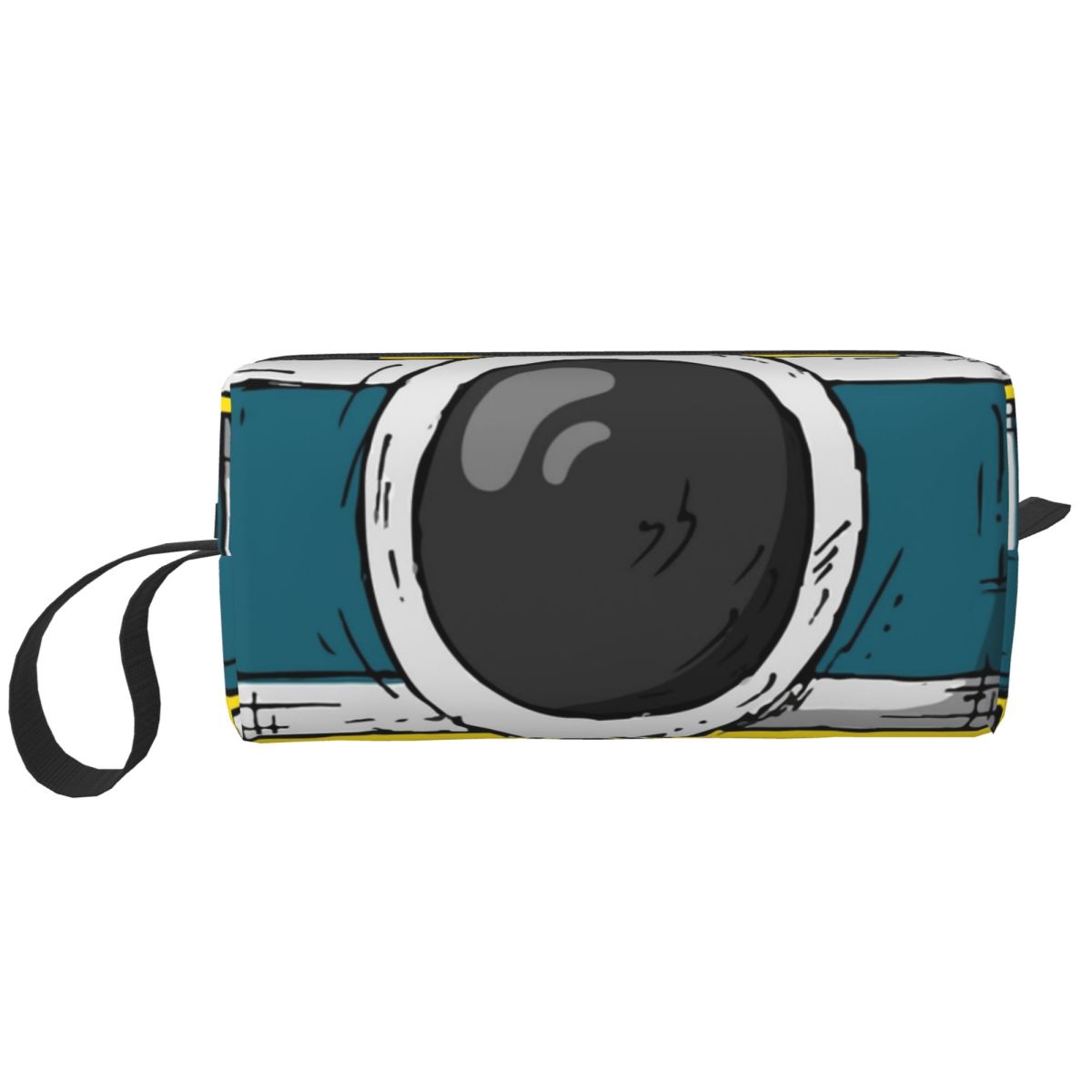 Beauty Makeup Camera - Ретро-классическая сине-зеленая косметичка-органайзер для фотоаппарата, дорожная