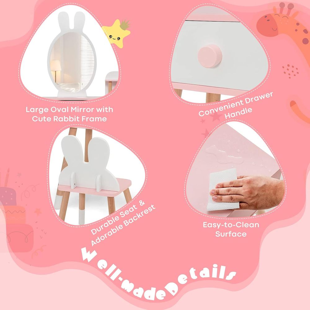 Детский туалетный столик EY Ki – обзор и цена Beauty Makeup Chair