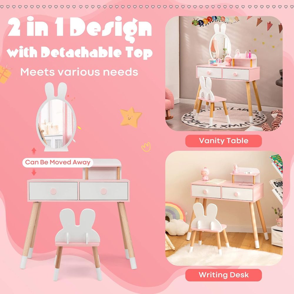 Детский туалетный столик EY Ki – обзор и цена Beauty Makeup Chair