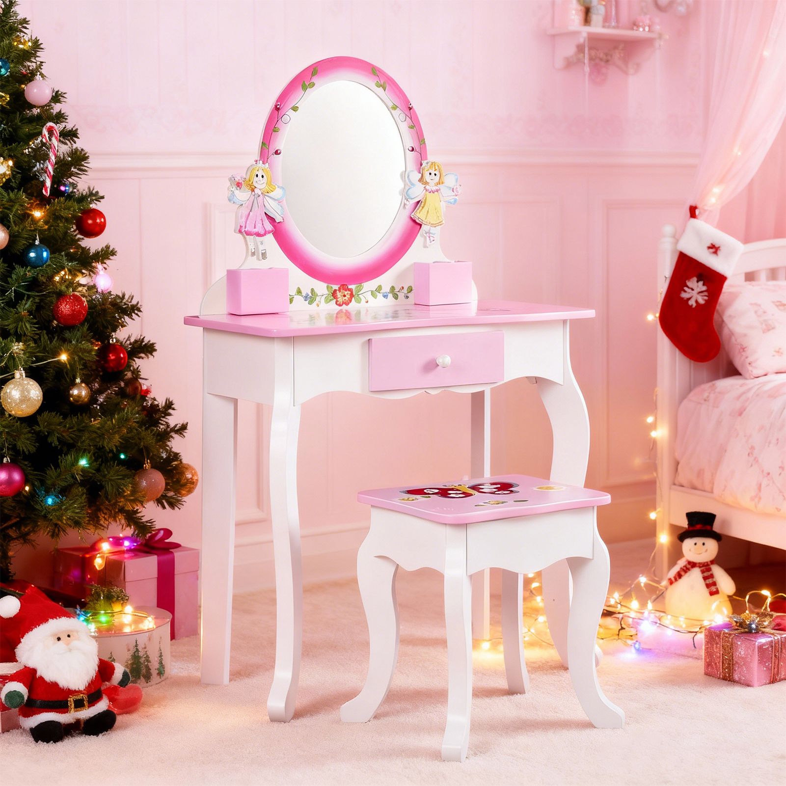 Детский туалетный столик с цве – обзор и цена Beauty Makeup Desk