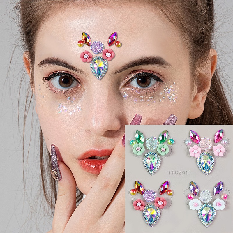 Новые 3D стразы для фестиваля  – обзор и цена Beauty Gems Makeup