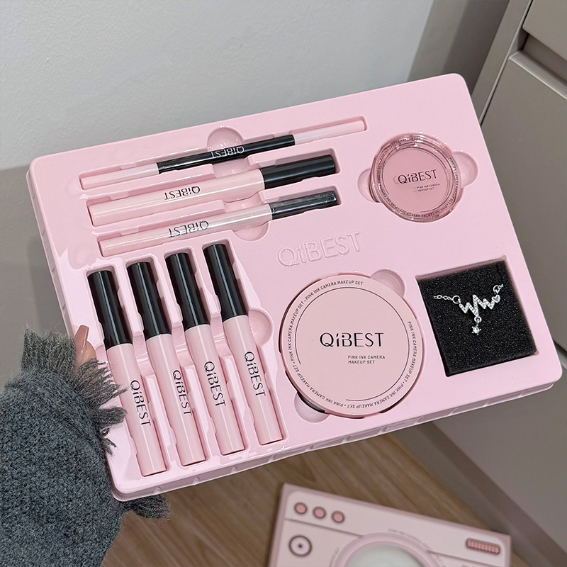 QIBEST Розовый набор для макия – обзор и цена Beauty Makeup Kit Box