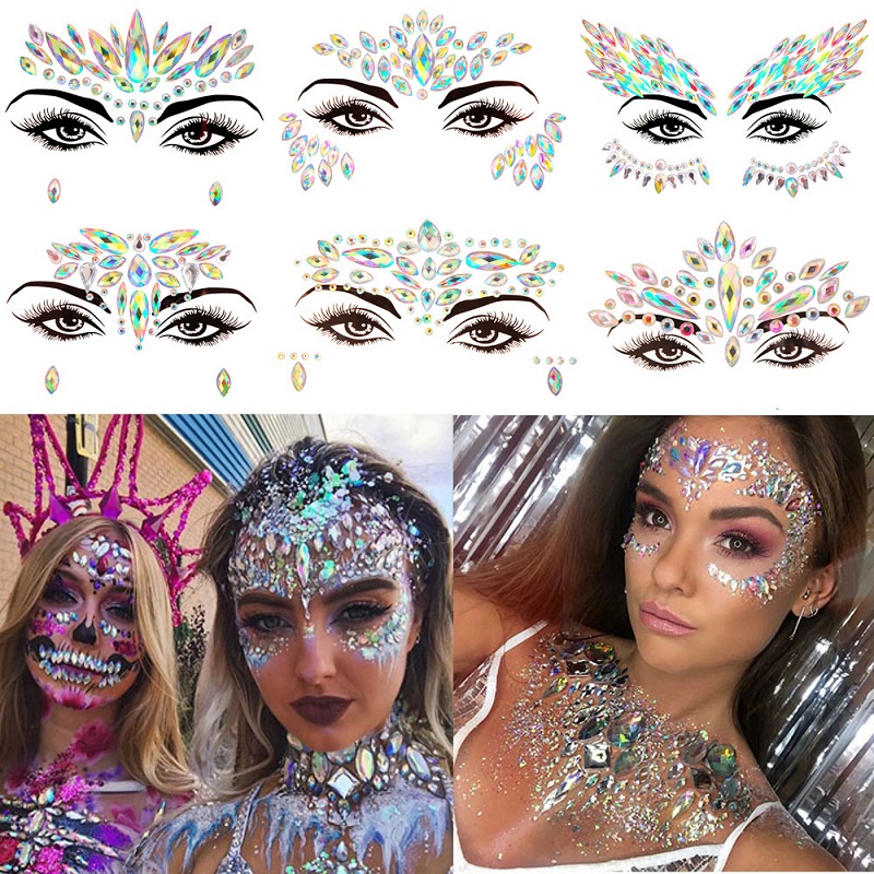 3D-наклейки для лица со страза – обзор и цена Beauty Gems Makeup